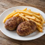 Пържени кюфтета с гарнитура пържени картофки