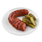 Луканкова наденица на скара с гарнитура кисели краставички – Zara Appeti
